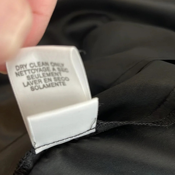 BCBGMAXAZRIA Satin Tied Cocktail Midi Dress Black Crinoline Spaghetti Strap 6 - Picture 10 of 12